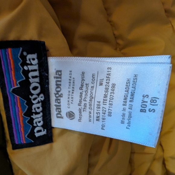 Patagonia Kids Forest Green Puffer Jacket - Picture 4 of 4
